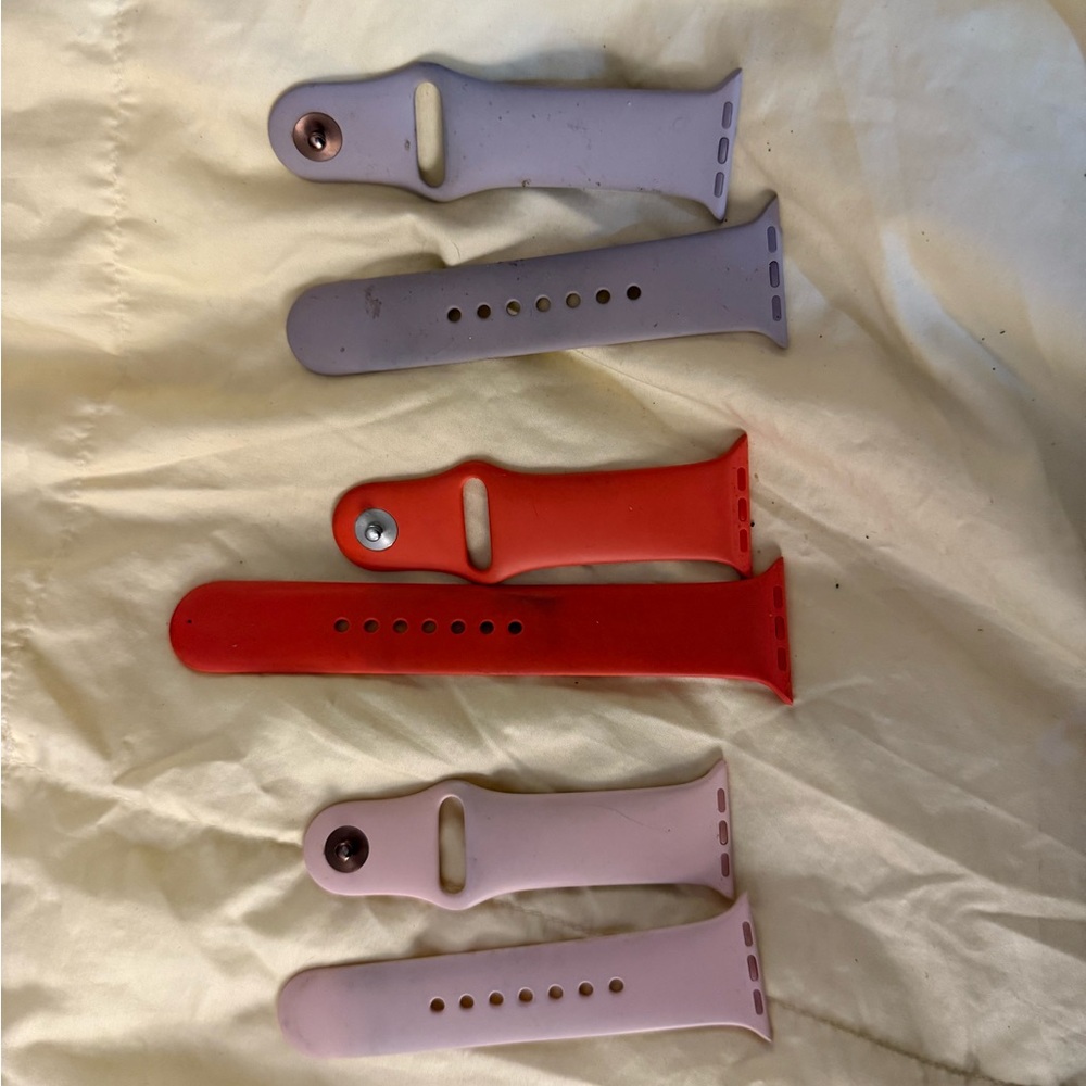 Apple Watch Bands in orange, pink, beige (3)